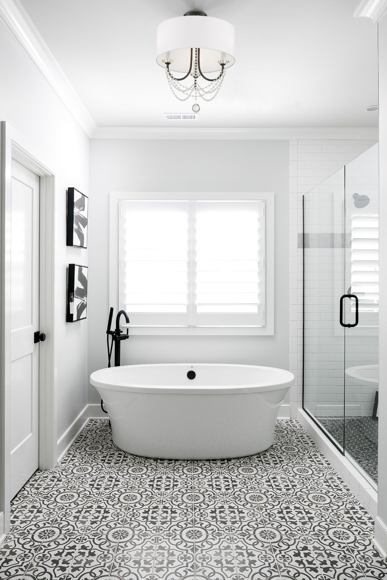 Crystorama Delilah 15 3/4"W Matte Black 3-Light Chandelier in scene