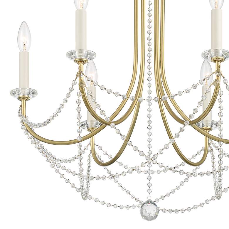 Image 4 Crystorama Delilah 24" Wide Antique Brass 6-Light Chandelier more views