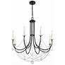 2_Crystorama Delilah 31 1/2"W Matte Black 8-Light Chandelier