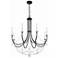 Crystorama Delilah 31 1/2"W Matte Black 8-Light Chandelier