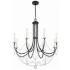 Crystorama Delilah 31 1/2"W Matte Black 8-Light Chandelier