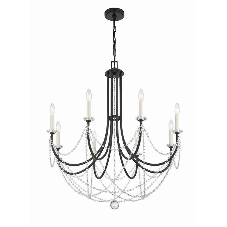 Image 3 Crystorama Delilah 31 1/2"W Matte Black 8-Light Chandelier more views