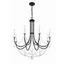 3_Crystorama Delilah 31 1/2"W Matte Black 8-Light Chandelier more views