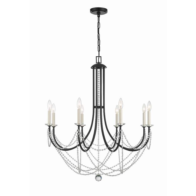 Image 4 Crystorama Delilah 31 1/2"W Matte Black 8-Light Chandelier more views