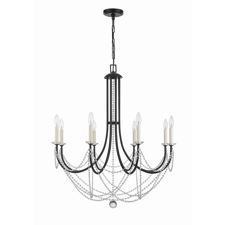 Image 5 Crystorama Delilah 31 1/2"W Matte Black 8-Light Chandelier more views