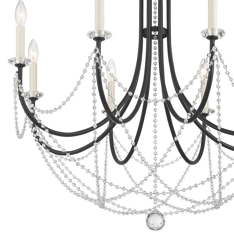 Image 6 Crystorama Delilah 31 1/2"W Matte Black 8-Light Chandelier more views
