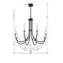Crystorama Delilah 31 1/2"W Matte Black 8-Light Chandelier