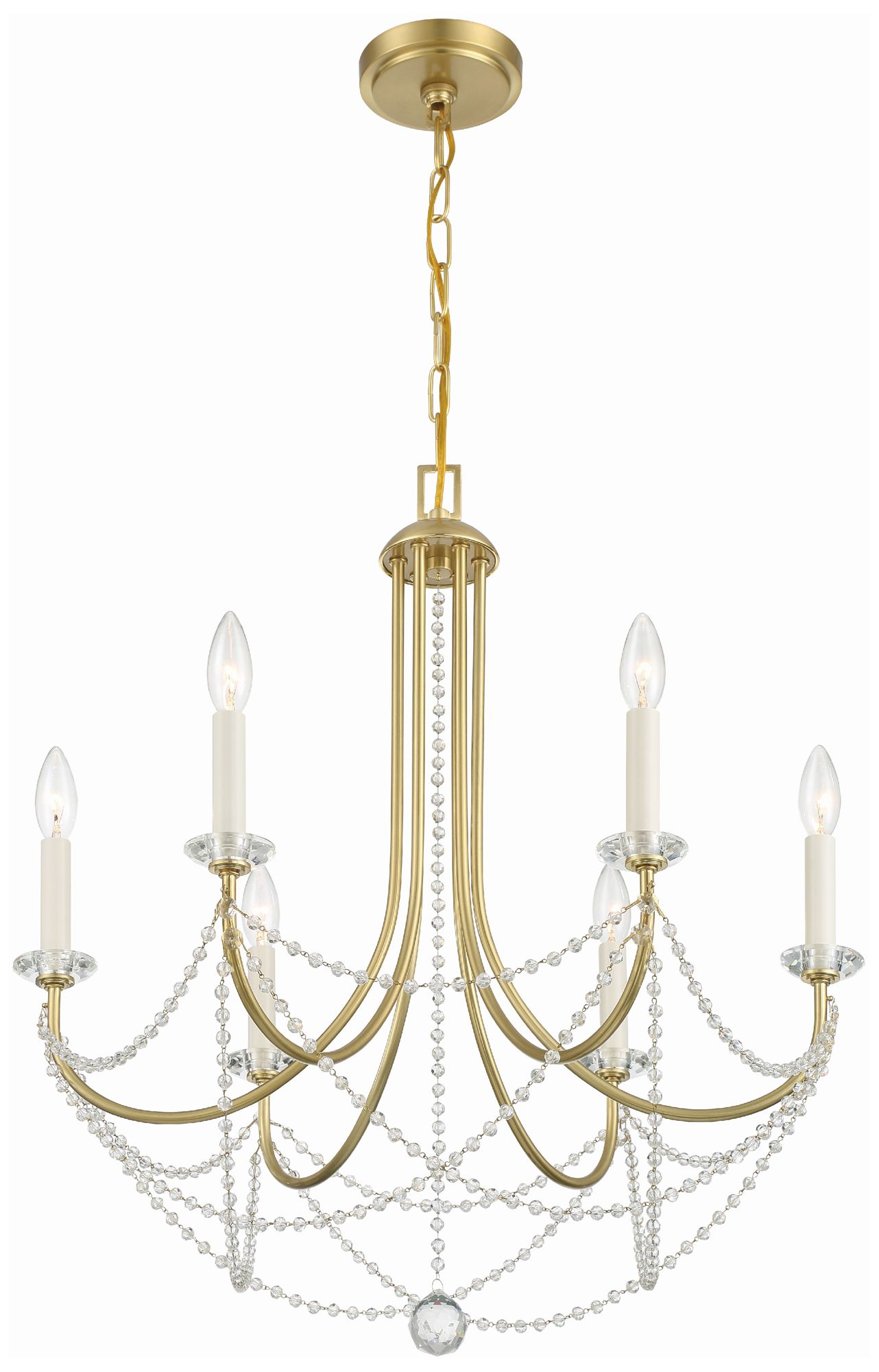 Crystorama Delilah Brass - Antique Brass Collection