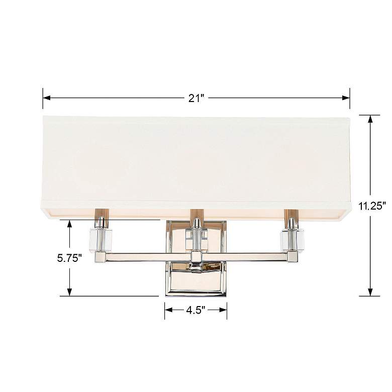 Image 5 Crystorama Dixon 11 1/4" High Nickel 3-Light Wall Sconce more views