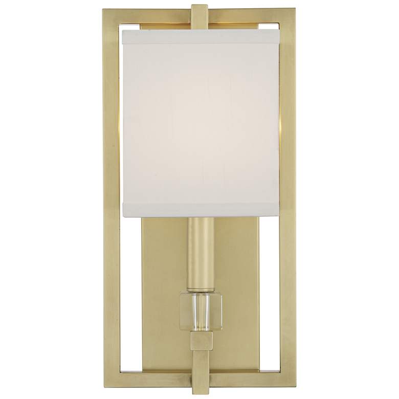 Image 1 Crystorama Dixon 15" High Aged Brass Metal Wall Sconce