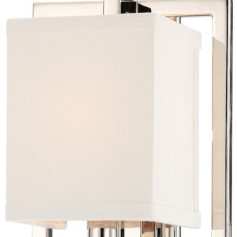 Image 2 Crystorama Dixon 15"H Polished Nickel 1-Light Wall Sconce more views