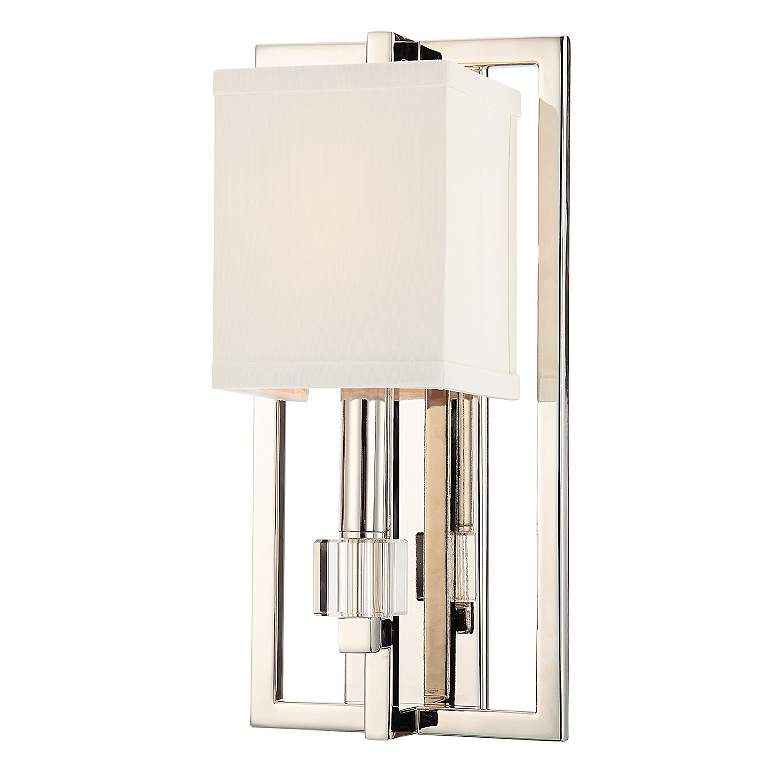 Image 4 Crystorama Dixon 15"H Polished Nickel 1-Light Wall Sconce more views