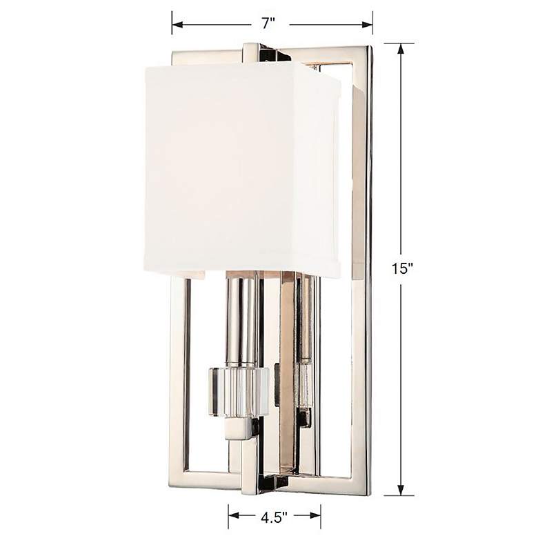 Image 5 Crystorama Dixon 15"H Polished Nickel 1-Light Wall Sconce more views