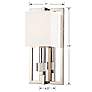 5_Crystorama Dixon 15"H Polished Nickel 1-Light Wall Sconce more views