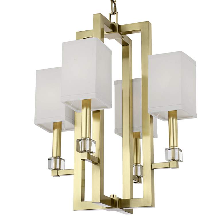 Image 1 Crystorama Dixon 18 1/2 inch Wide Aged Brass 4-Light Chandelier