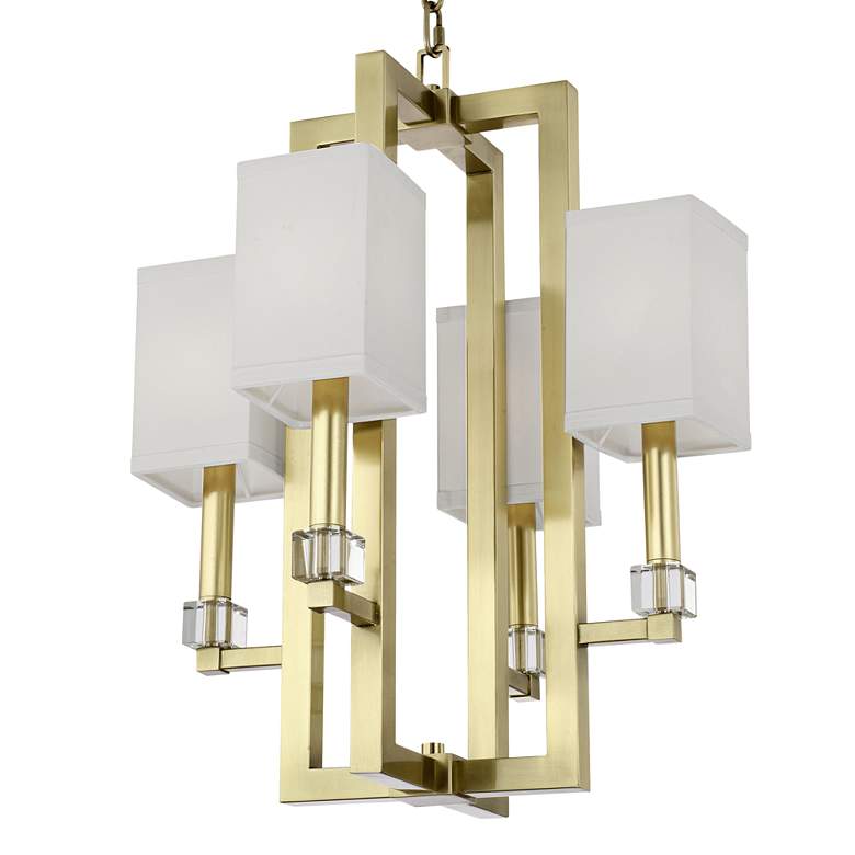 Image 1 Crystorama Dixon 18 1/2" Wide Aged Brass 4-Light Chandelier