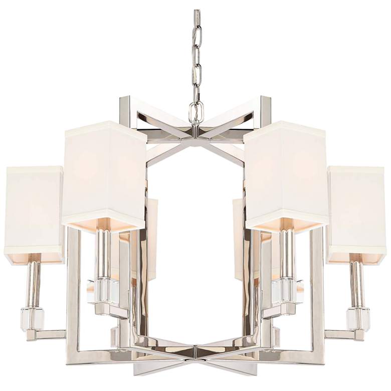 Image 1 Crystorama Dixon 28 1/2" Wide Polished Nickel Chandelier