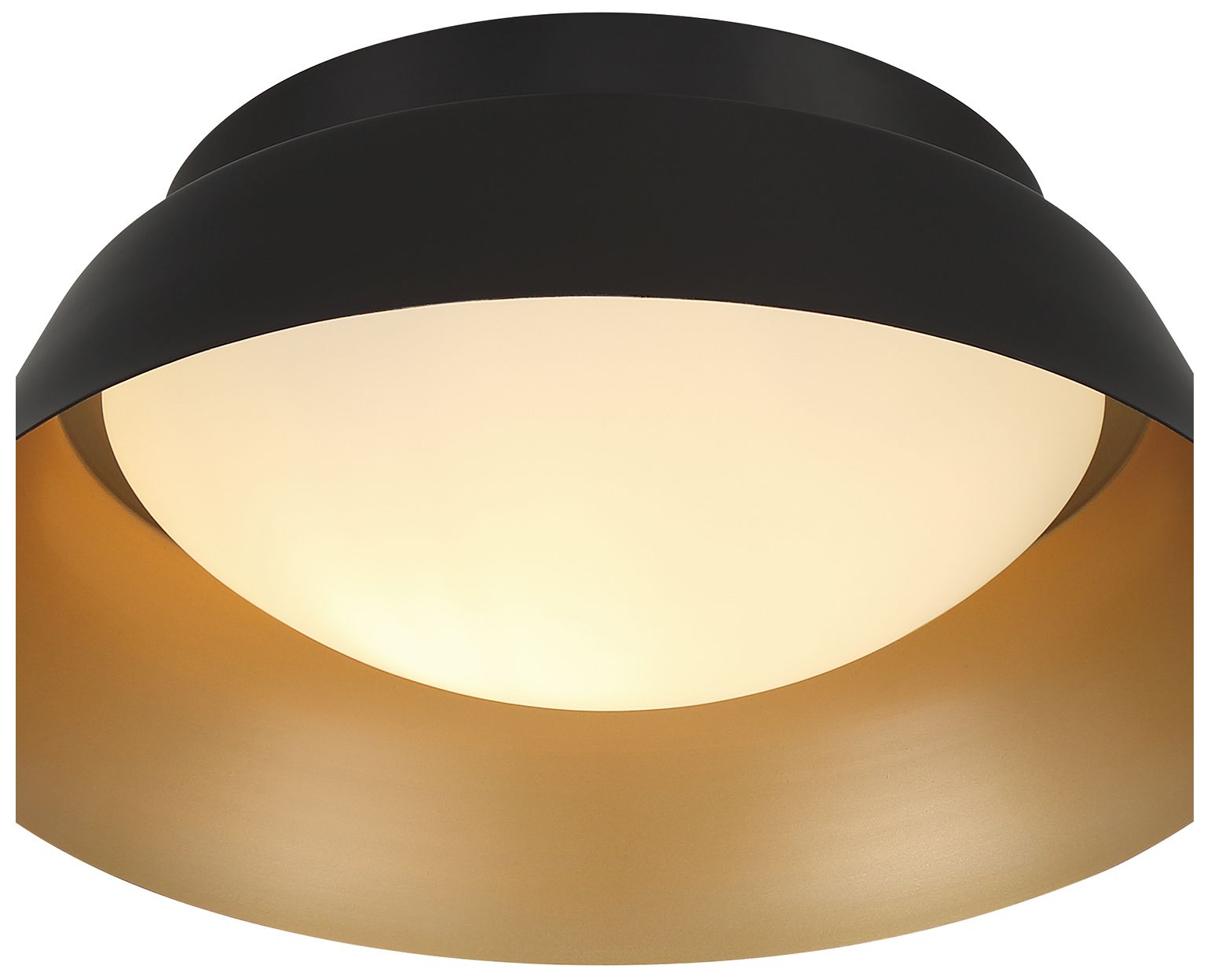 Image 5 Crystorama Donoven 15'' LED Matte Black + Gold Flush Mount more views
