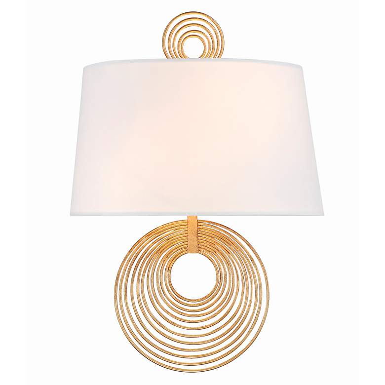 Image 1 Crystorama Doral 14" High Renaissance Gold Wall Sconce
