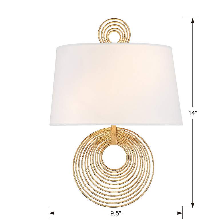 Image 5 Crystorama Doral 14" High Renaissance Gold Wall Sconce more views