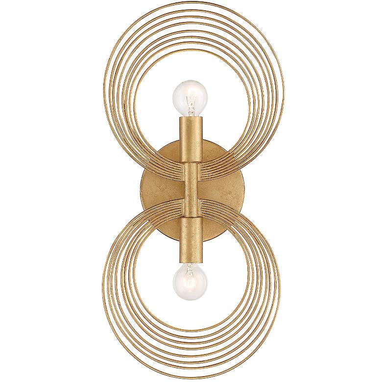 Image 4 Crystorama Doral 16 1/4" High 2-Light Renaissance Gold Sconce more views