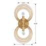6_Crystorama Doral 16 1/4" High 2-Light Renaissance Gold Sconce more views
