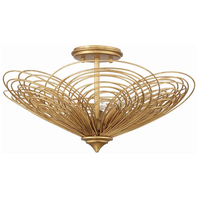 Image 3 Crystorama Doral 19" Wide Renaissance Gold Ceiling Light