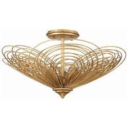 Crystorama Doral 19" Wide Renaissance Gold Ceiling Light
