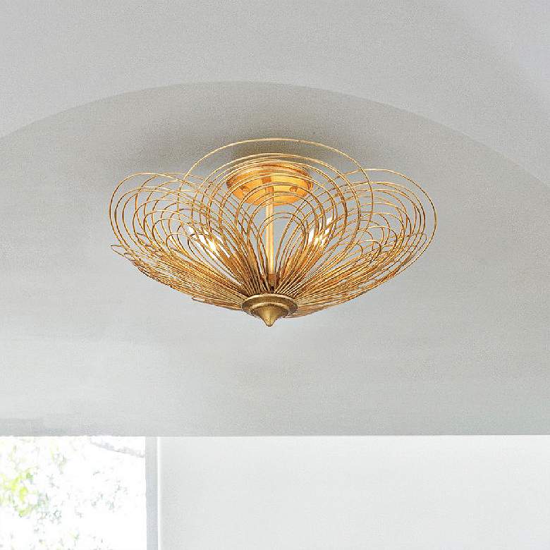 Image 2 Crystorama Doral 19" Wide Renaissance Gold Ceiling Light