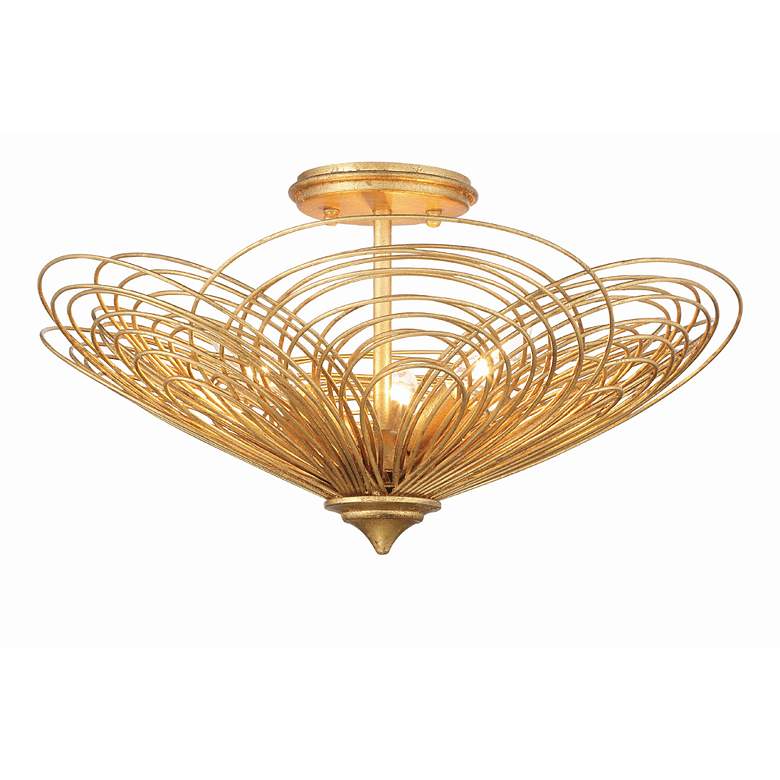 Image 5 Crystorama Doral 19" Wide Renaissance Gold Ceiling Light more views