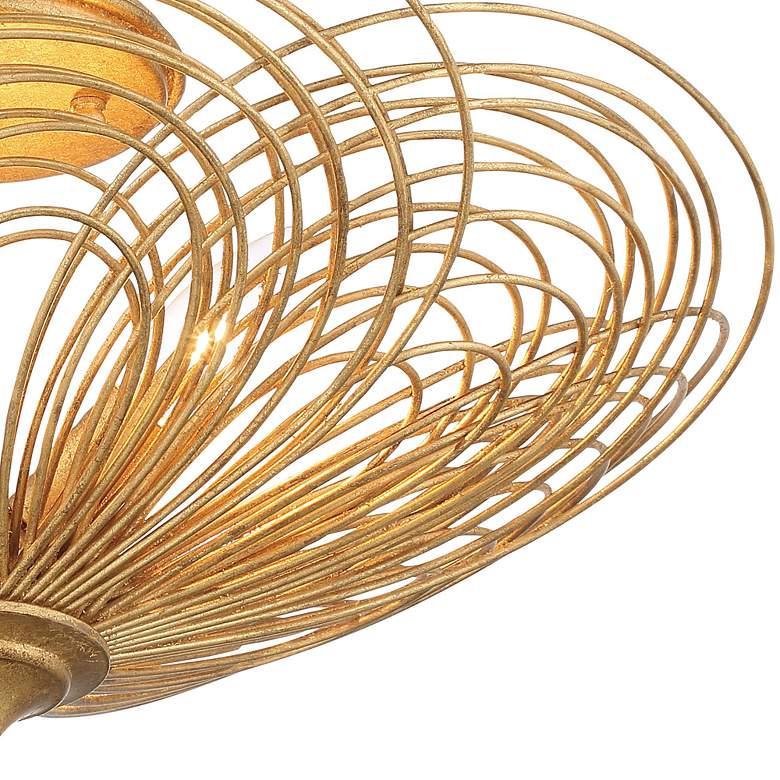 Image 7 Crystorama Doral 19" Wide Renaissance Gold Ceiling Light more views