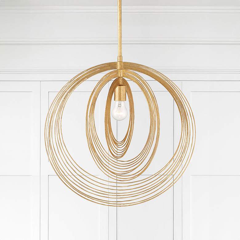 Image 1 Crystorama Doral 20" Wide Renaissance Gold Pendant Light