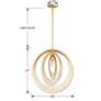 6_Crystorama Doral 20" Wide Renaissance Gold Pendant Light more views