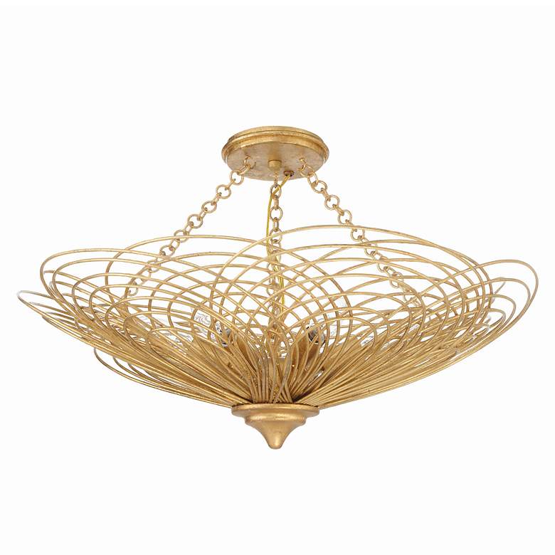 Image 1 Crystorama Doral 24"W Renaissance Gold 6-Light Ceiling Light