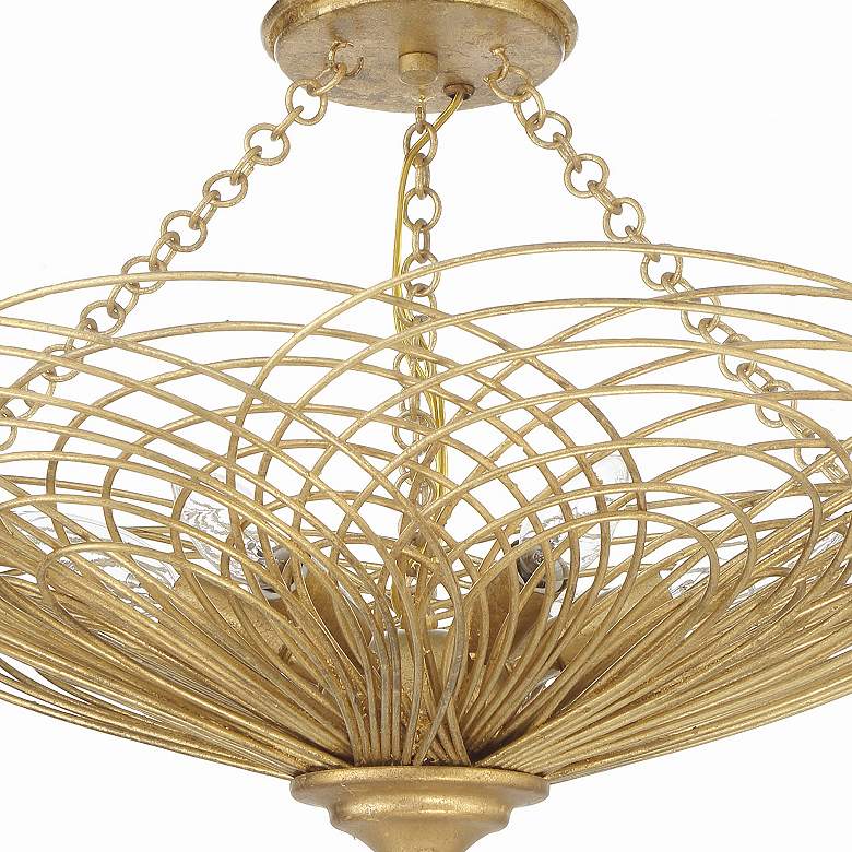 Image 4 Crystorama Doral 24"W Renaissance Gold 6-Light Ceiling Light more views