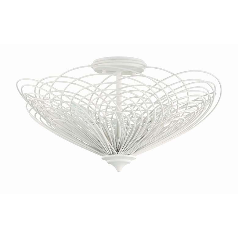 Image 2 Crystorama Doral 3 Light Matte White Semi Flush Mount more views