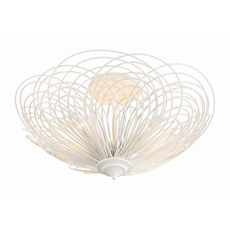 Image 4 Crystorama Doral 3 Light Matte White Semi Flush Mount more views