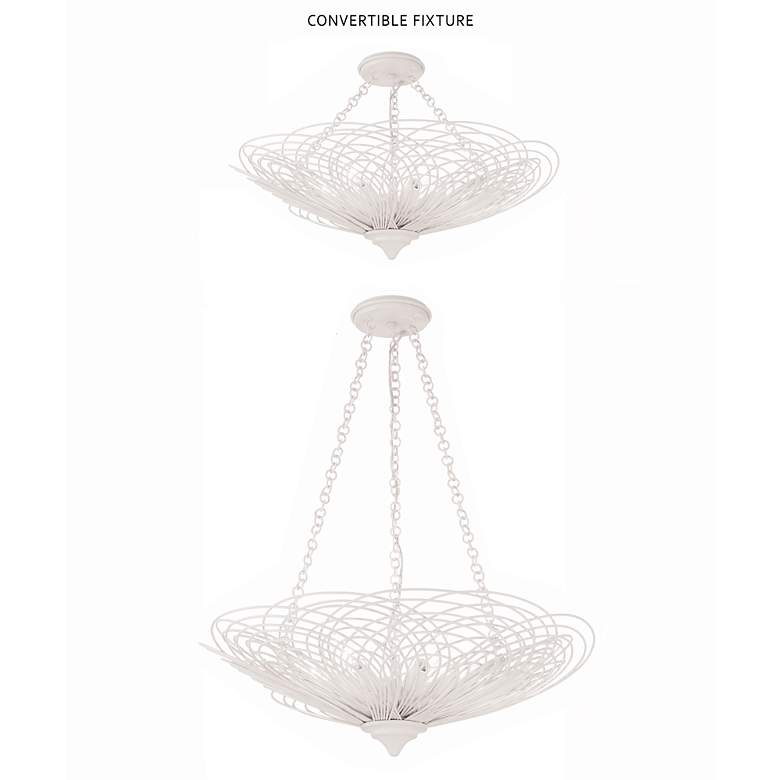 Image 2 Crystorama Doral 6 Light Matte White Semi Flush Mount more views