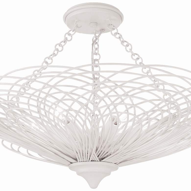 Image 4 Crystorama Doral 6 Light Matte White Semi Flush Mount more views