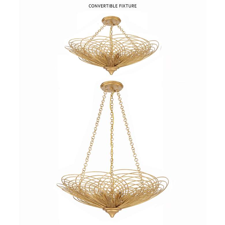 Image 2 Crystorama Doral 6 Light Renaissance Gold Semi Flush Mount more views