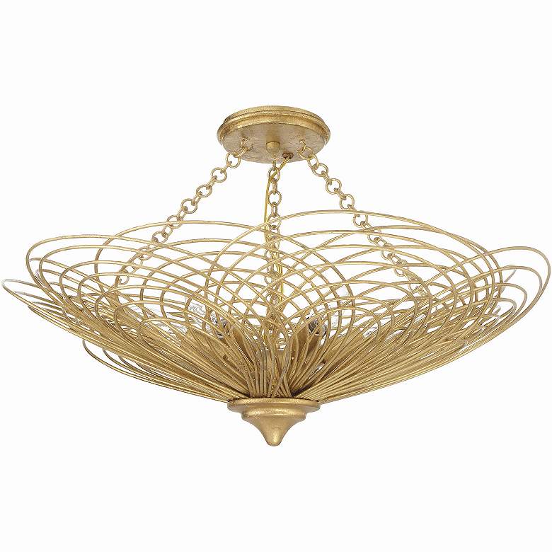Image 3 Crystorama Doral 6 Light Renaissance Gold Semi Flush Mount more views