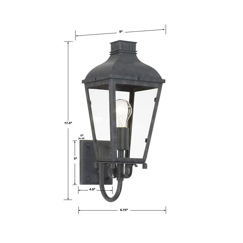 Image 7 Crystorama Dumont 17 1/2" High Graphite Outdoor Wall Light more views