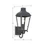 7_Crystorama Dumont 17 1/2" High Graphite Outdoor Wall Light more views