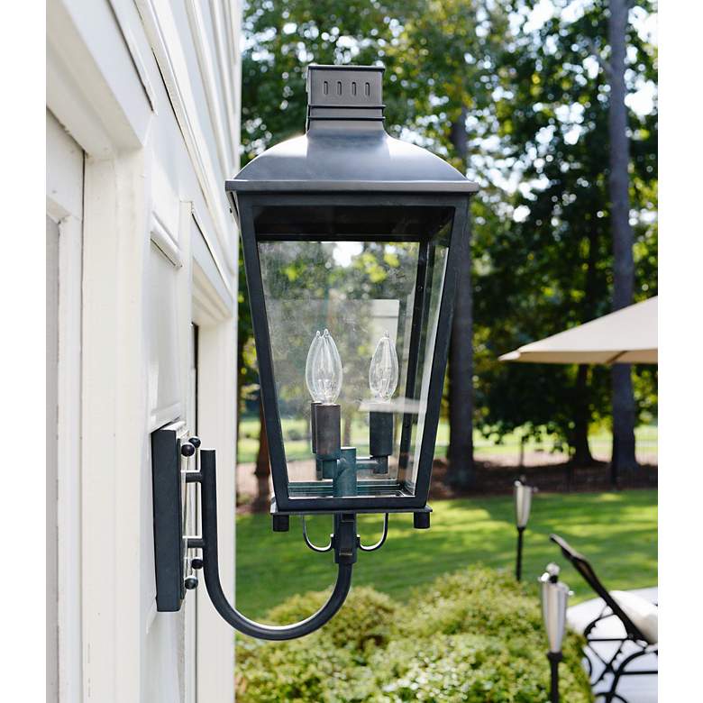 Image 1 Crystorama Dumont 23 1/2" High Graphite Outdoor Wall Light