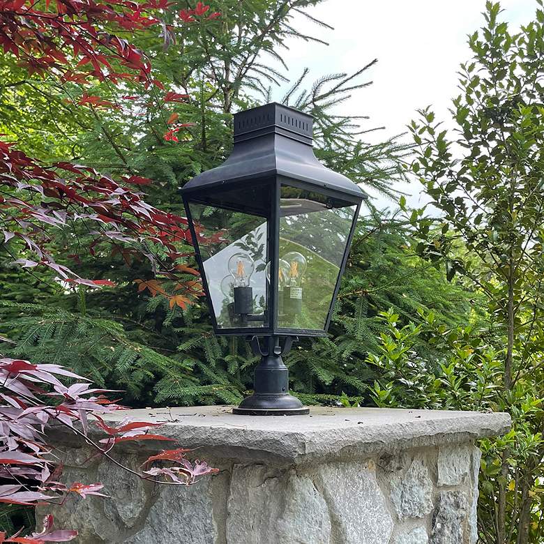 Image 1 Crystorama Dumont 23" High Graphite Outdoor Post Light