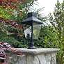 1_Crystorama Dumont 23" High Graphite Outdoor Post Light