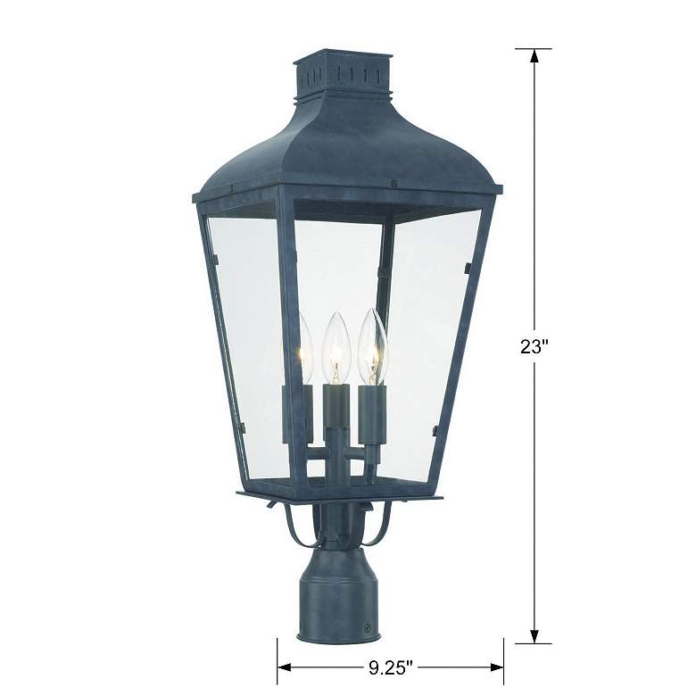 Image 6 Crystorama Dumont 23" High Graphite Outdoor Post Light more views