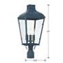 6_Crystorama Dumont 23" High Graphite Outdoor Post Light more views