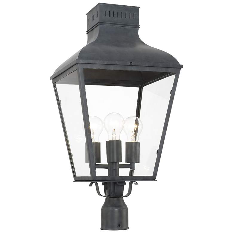 Image 2 Crystorama Dumont 25" High Graphite Outdoor Post Light