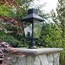 1_Crystorama Dumont 25" High Graphite Outdoor Post Light
